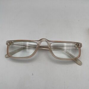 VINTAGE 60s POCO Taiwan Rimmed Translucent Eyeglasses Frames Peach Pink 1950s